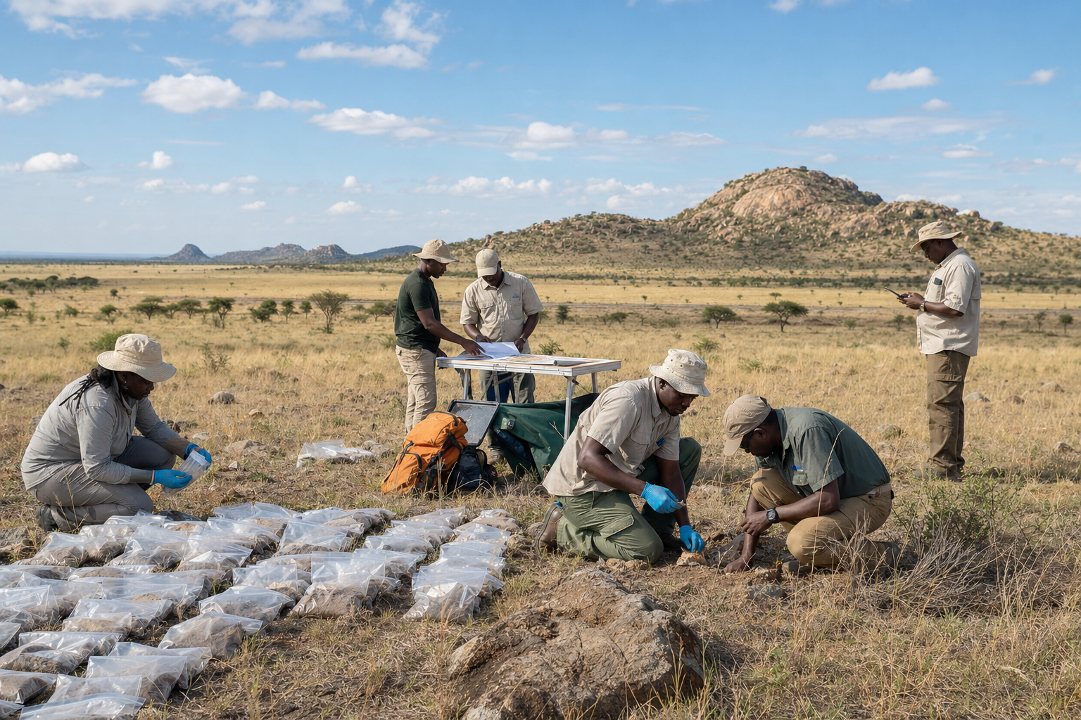 Demonstration rare-earth exploration program collecting regional geochemical samples